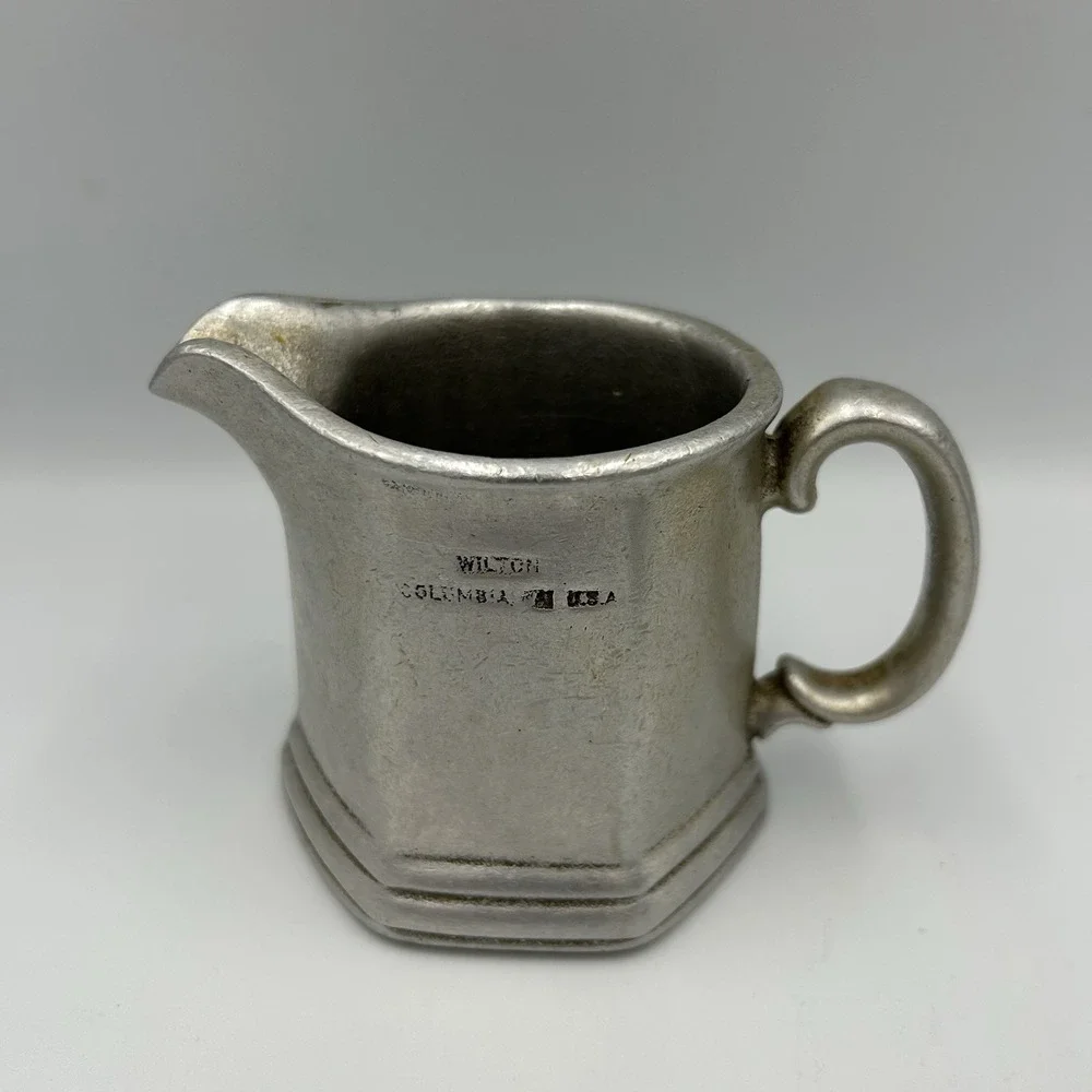 Wilton Columbia Vintage Pewter Creamer And‎ Sugar Bowl